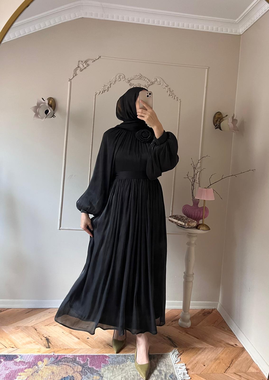 Gül Detaylı Organze 