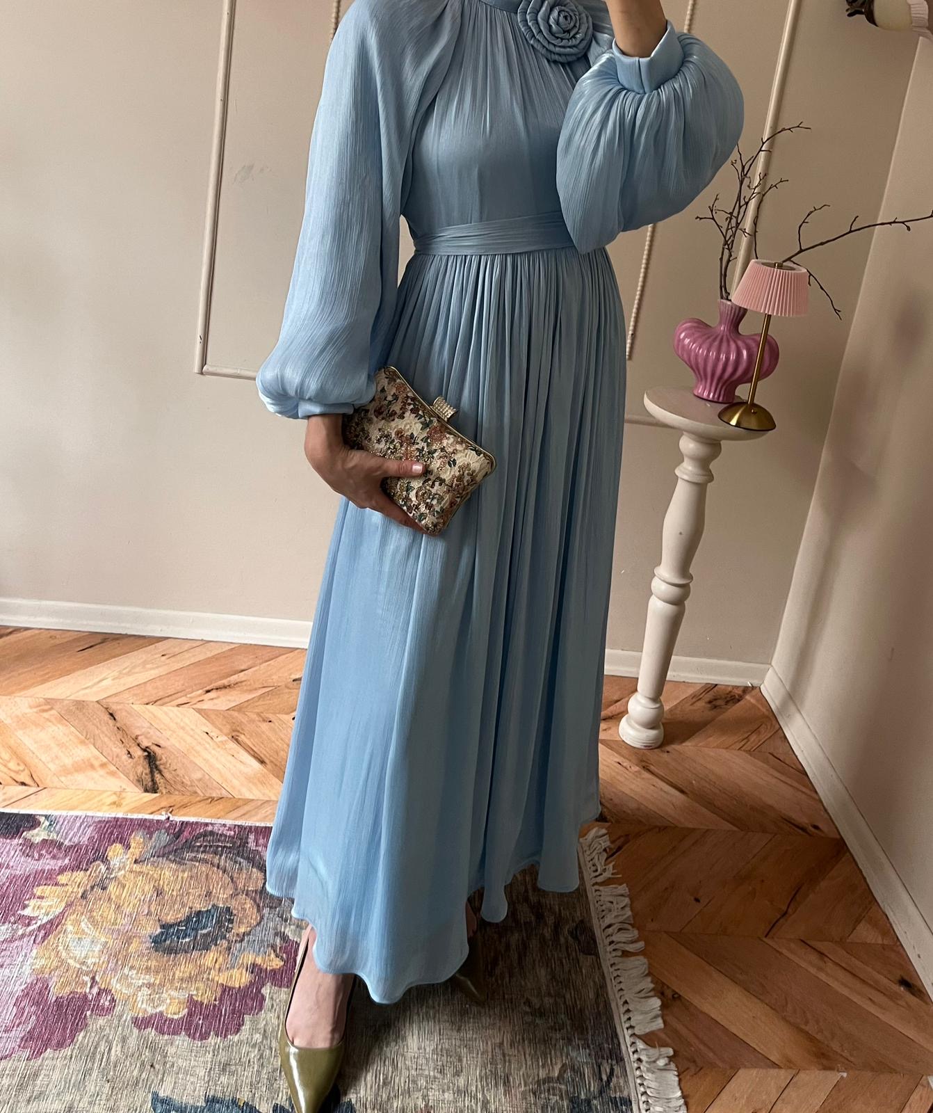 Gül Detaylı Organze 