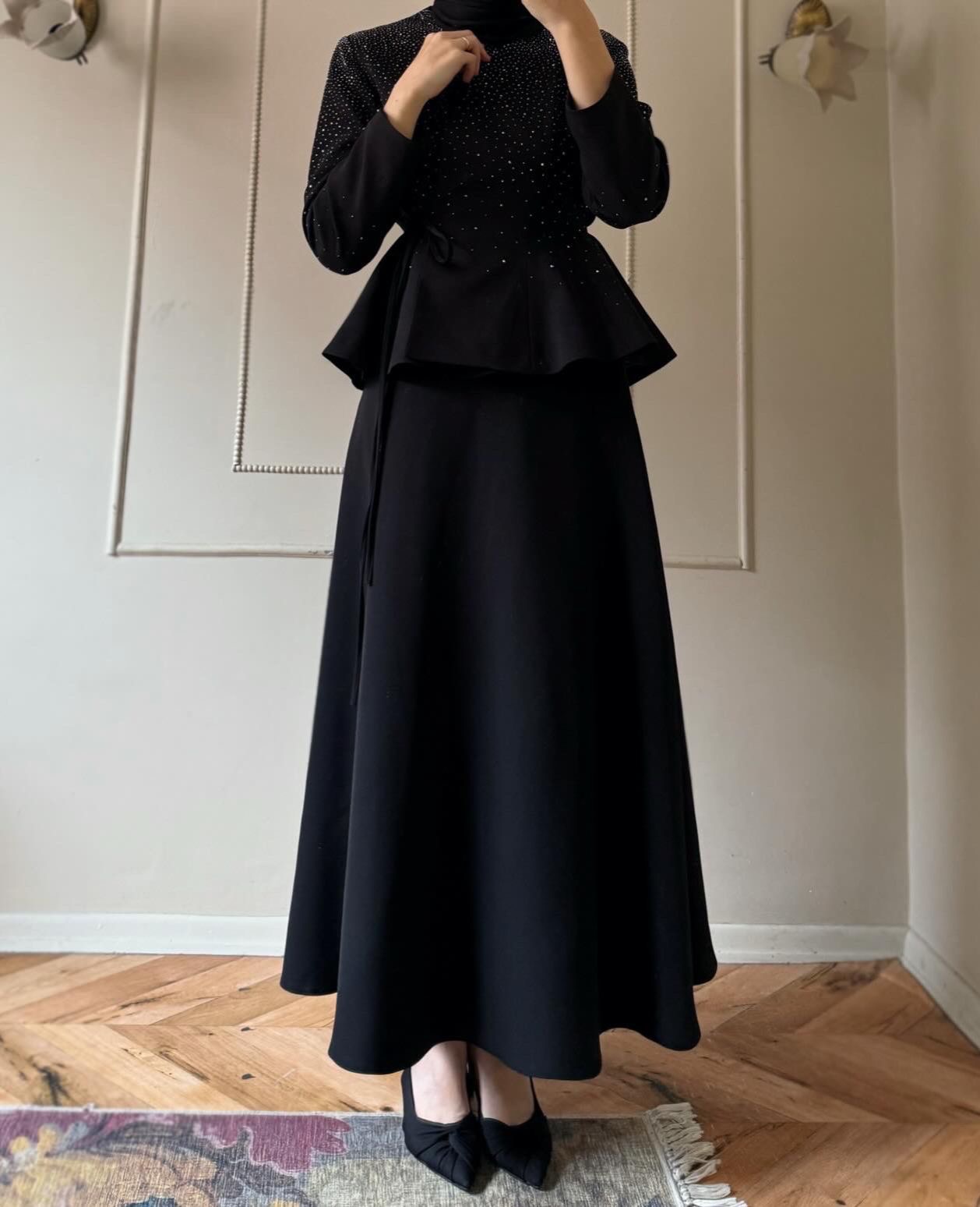 SİYAH IŞILTILI  TAKIM