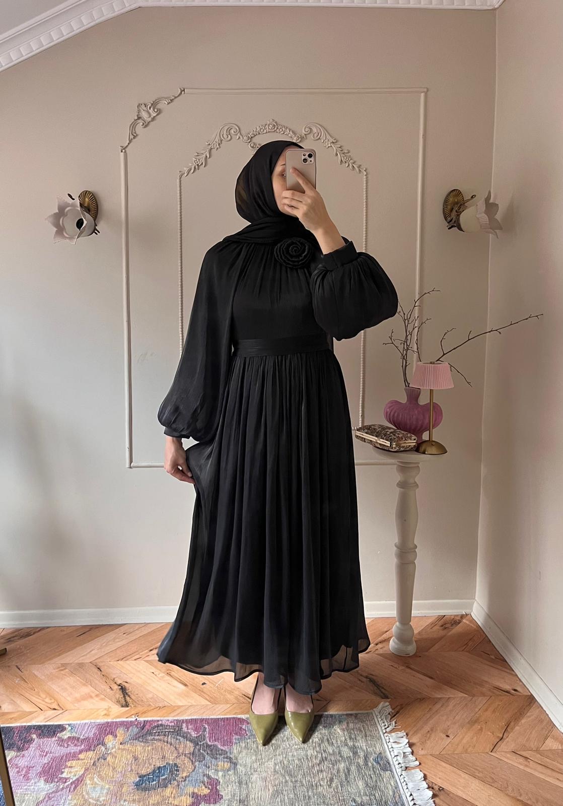 Gül Detaylı Organze 